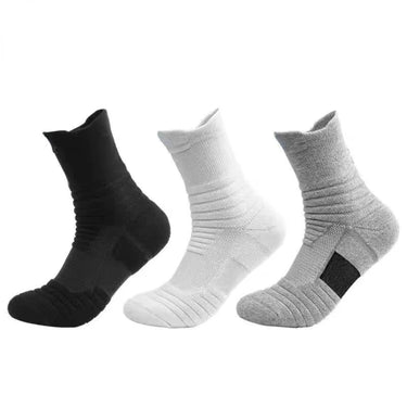 Lot de 3 Paires de Socquette de Contention Homme - Respirantes, Élastiques, Sport Basketball et Cyclisme - cocoonease
